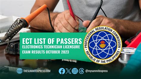 ECT RESULTS: October 2021 Electronics Technician board exam passers.